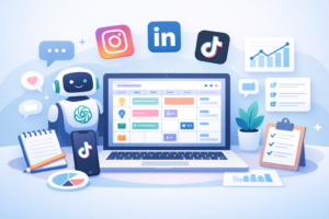 simple content calendar layout designed to save time and stay consistent