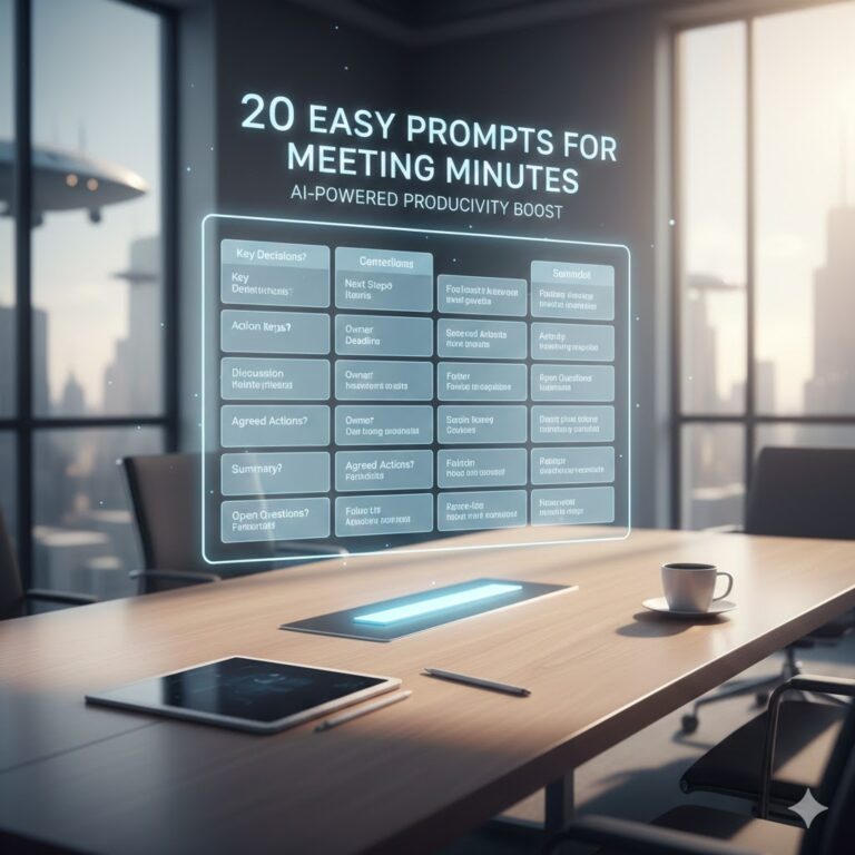 20 easy prompts for meeting minutes