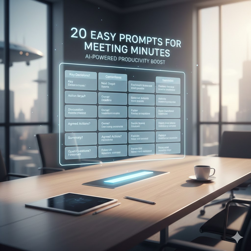 20 easy prompts for meeting minutes