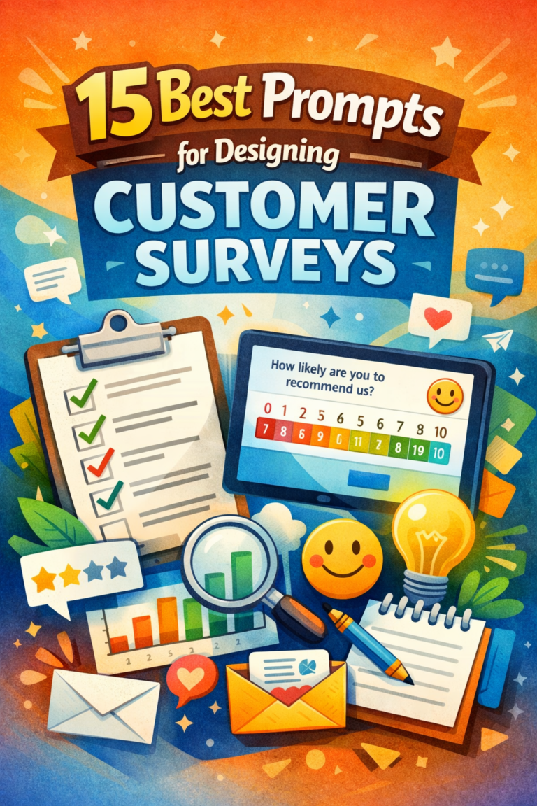 15 best prompts for designing customer surveys