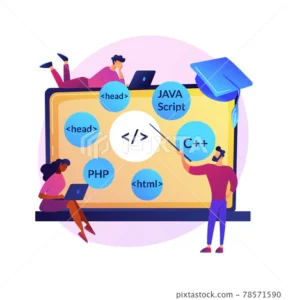 Beginner-friendly coding practice illustration using artificial intelligence