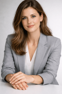 Professional business portrait of a confident subject against a clean background