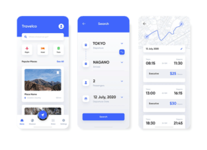 Flat illustration representing modern mobile application development ideas