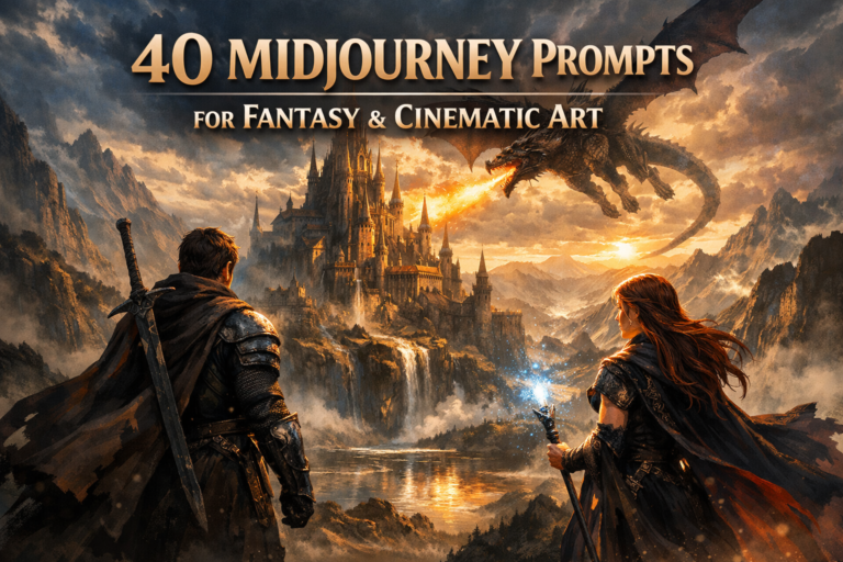 40 Midjourney Prompts for Fantasy & Cinematic Art