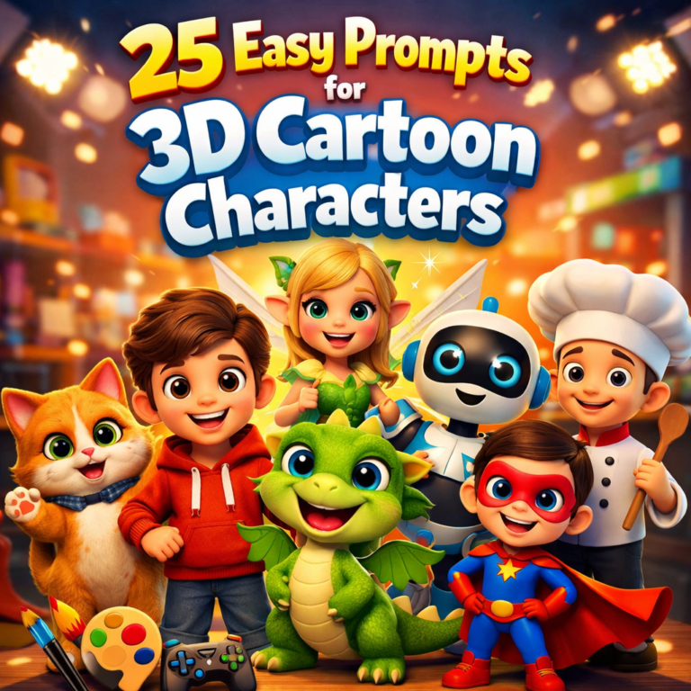 25 Easy Prompts for 3D Cartoon