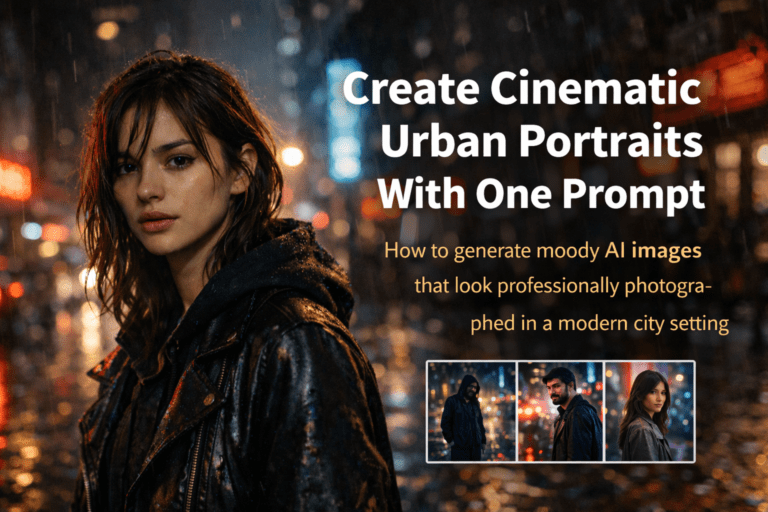 cinematic urban portrait