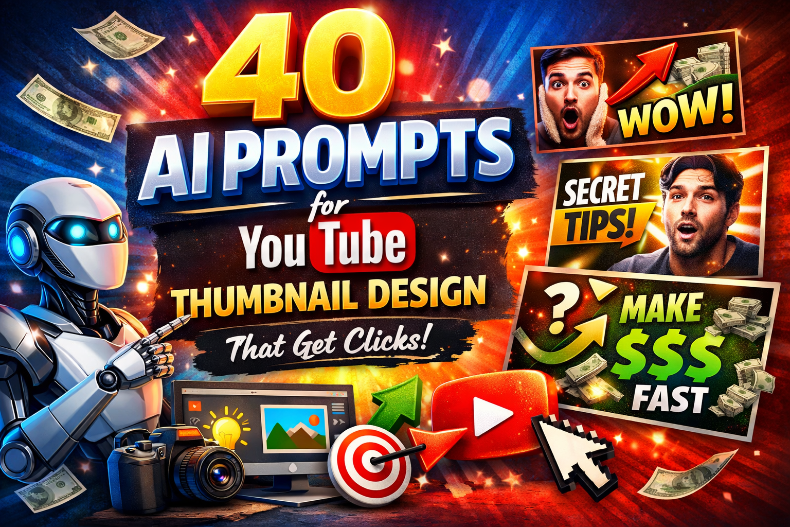 40 AI Prompts for YouTube Thumbnail Design
