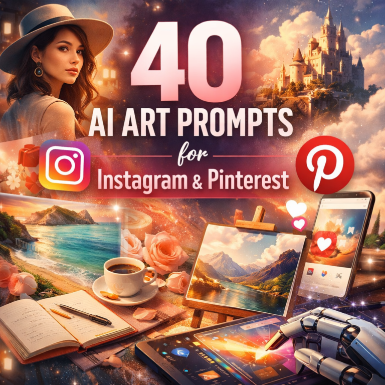 40 AI Art Prompts for Instagram & Pinterest Growth