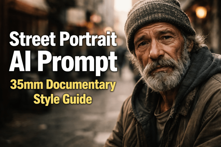 Street Portrait AI Prompt: How to Master the 35mm Documentary Style
