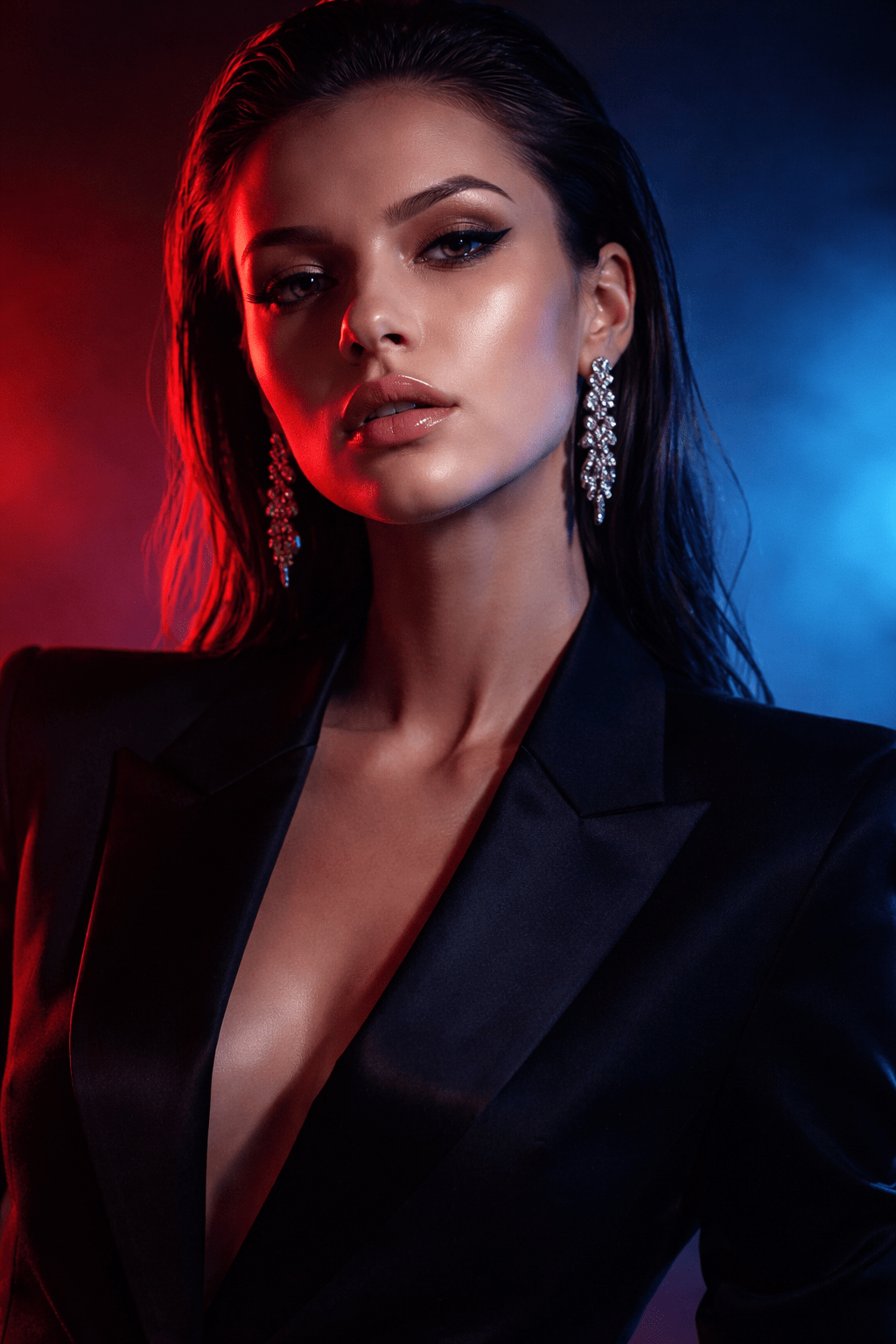 editorial fashion portrait AI prompt