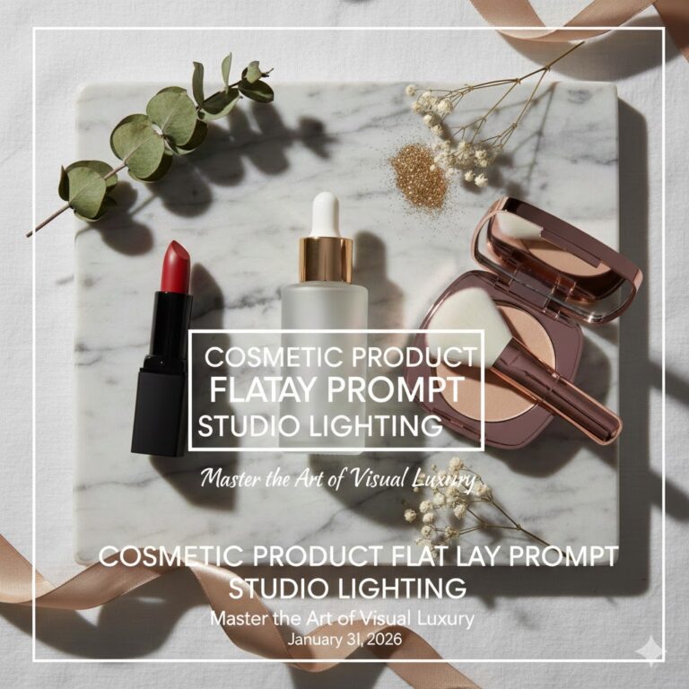 Cosmetic Product Flat Lay Prompt Studio Lighting The Pro Guide