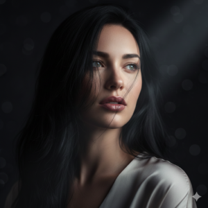 sharp, diagonal beam of natural light