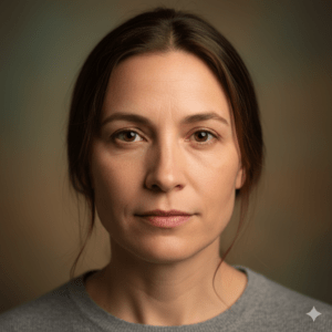 Adult person, realistic facial proportions, natural skin texture