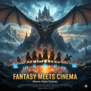 Fantasy Meets Cinema (Movie-Style Scenes)