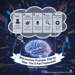 MidJourney Prompts Step by Step: The 5-Part Prompt Framework