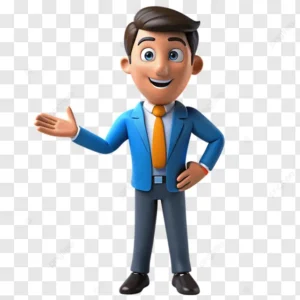 Whimsical 3D cartoon characters with colorful backgrounds