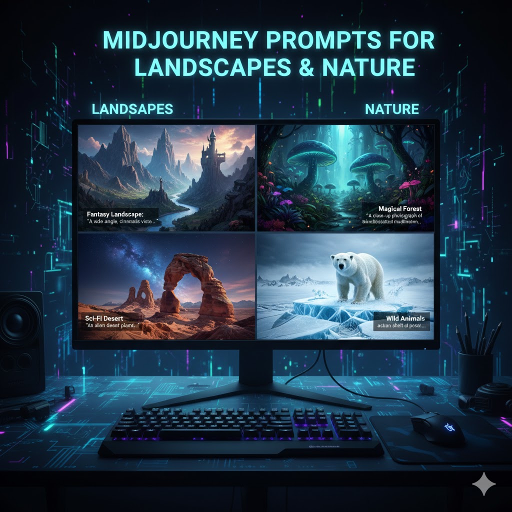 Midjourney Prompts for Landscapes & Nature