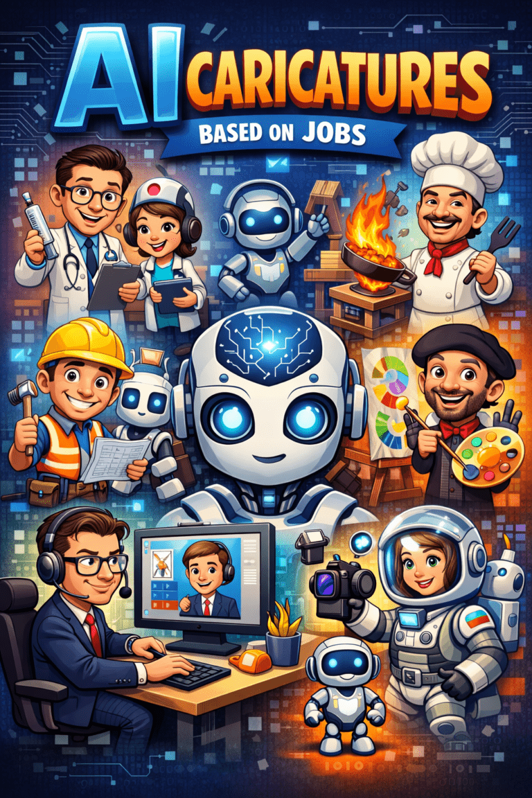 AI caricature prompt based on job