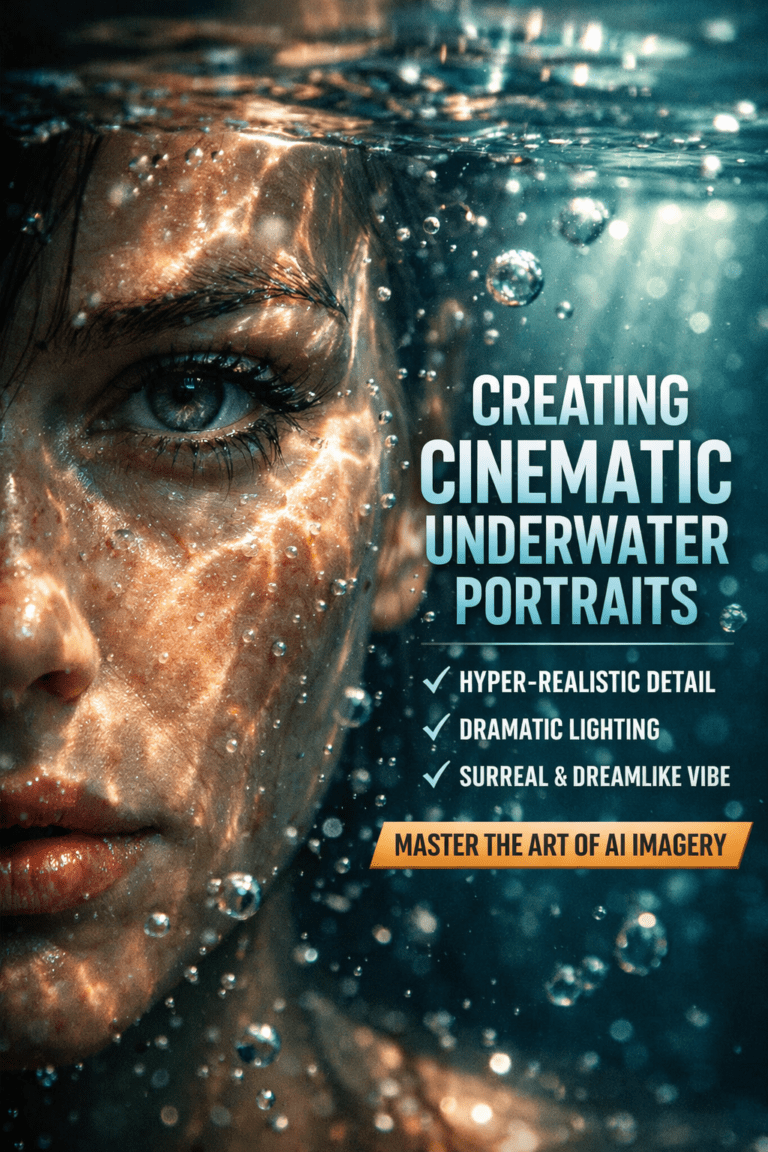 Hyper-Realistic Underwater Portrait Prompt