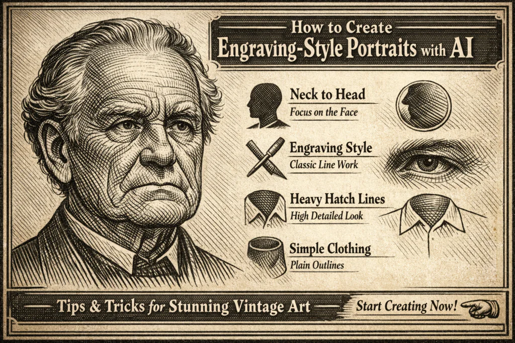 How to Use an Engraving Portrait Prompt to Create Timeless AI Art