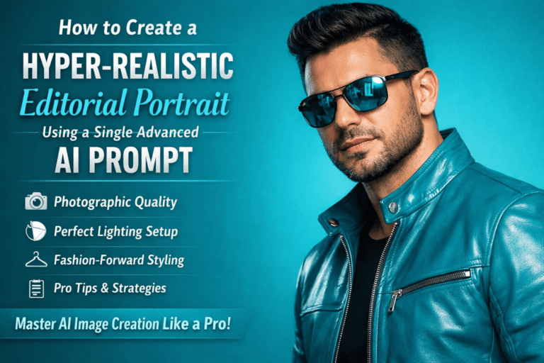 Hyper-Realistic Editorial Portrait AI Prompt