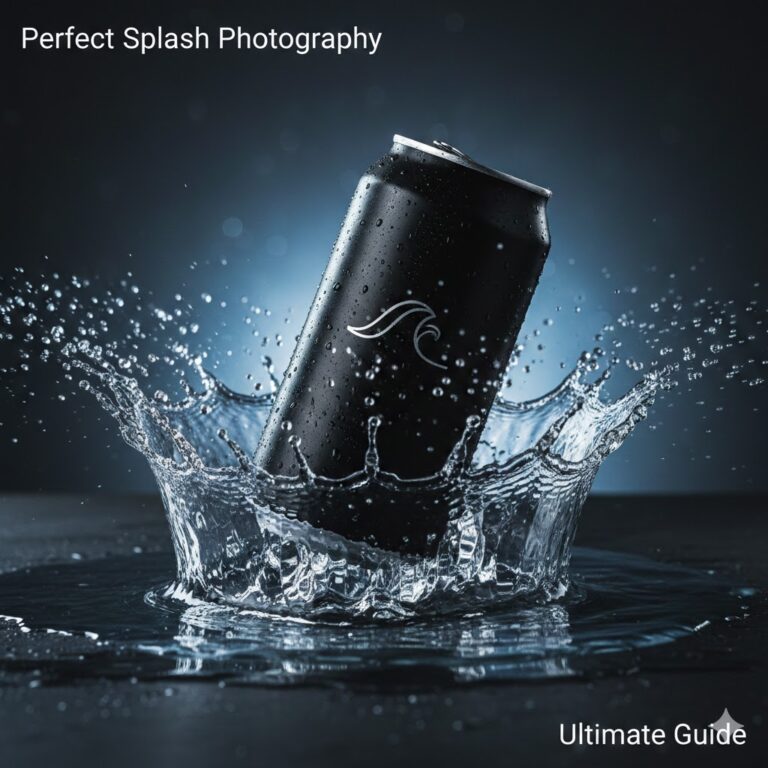 Splash photography prompt for beverage can
