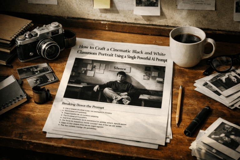 How to Craft a Cinematic Black and White Classroom