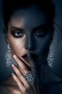 Cinematic AI-generated luxury portrait with shallow depth of field