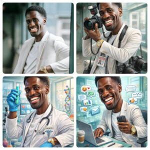 Professional AI caricature created using an AI caricature prompt based on job