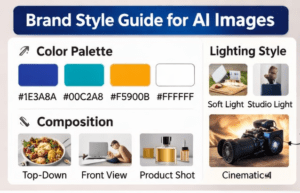 AI branding workflow using ChatGPT prompt to create brand style guide for AI images illustration