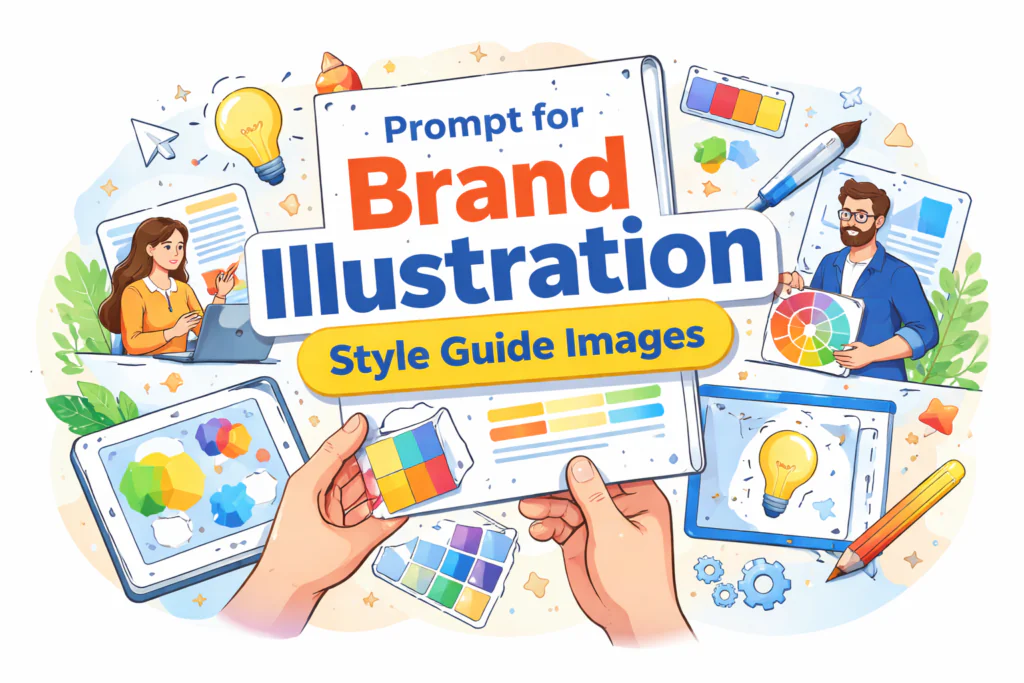 prompt for brand illustration style guide images