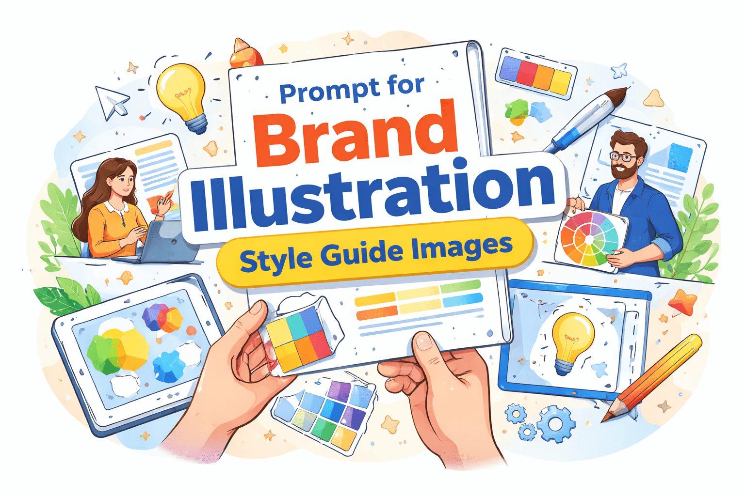 prompt for brand illustration style guide images