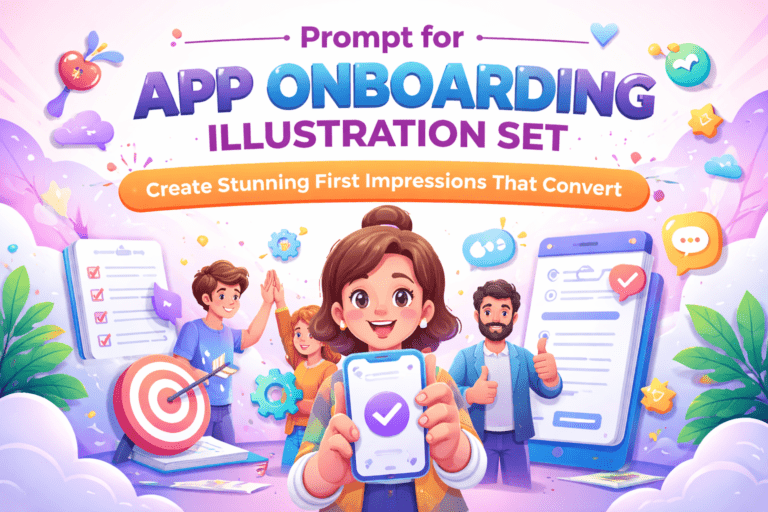 Prompt for App Onboarding Illustration Set