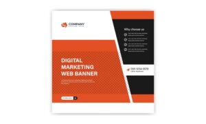 flat illustration email marketing concept clean newsletter banner