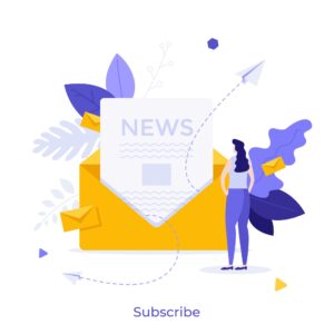 prompt for newsletter header image clean design