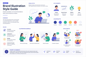 prompt for brand illustration style guide images